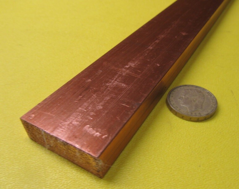 110 Copper Bar H02, 1/2″ Thick x 1 1/2″ Wide x 2 Ft Length