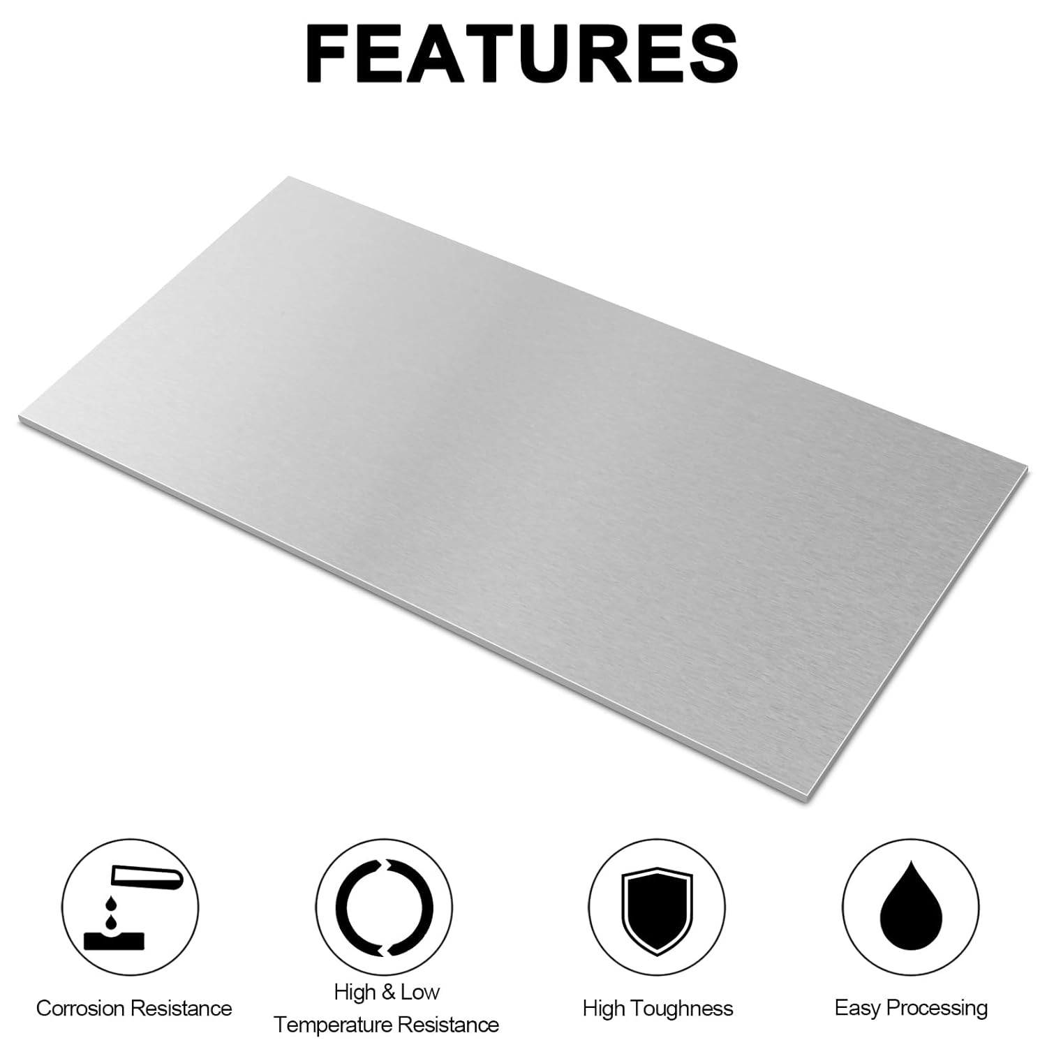 304 Stainless Steel Sheets Metal 6″ X 12″ X 1/8″ (3.40MM) Inch 304 Stainless Ste