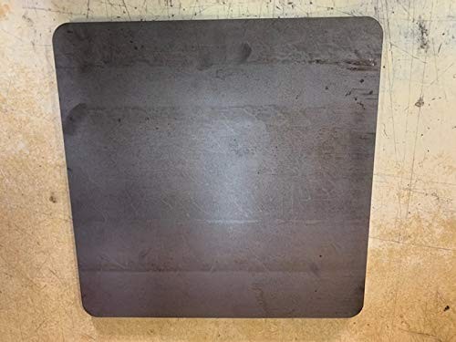 1/4 x 16″ x 16″ Rounded Corners Plate, A36 Steel, 0.25″ Thick, Use for Pizza Ste