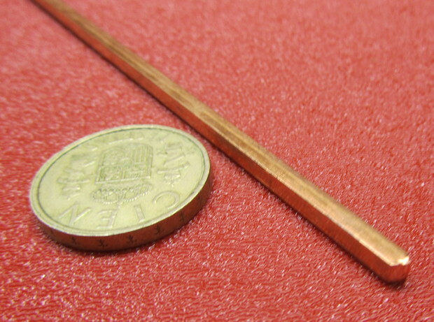 182 Copper Square Bar 1/8″ Thick x 1/8″ Wide x 6 Foot Length