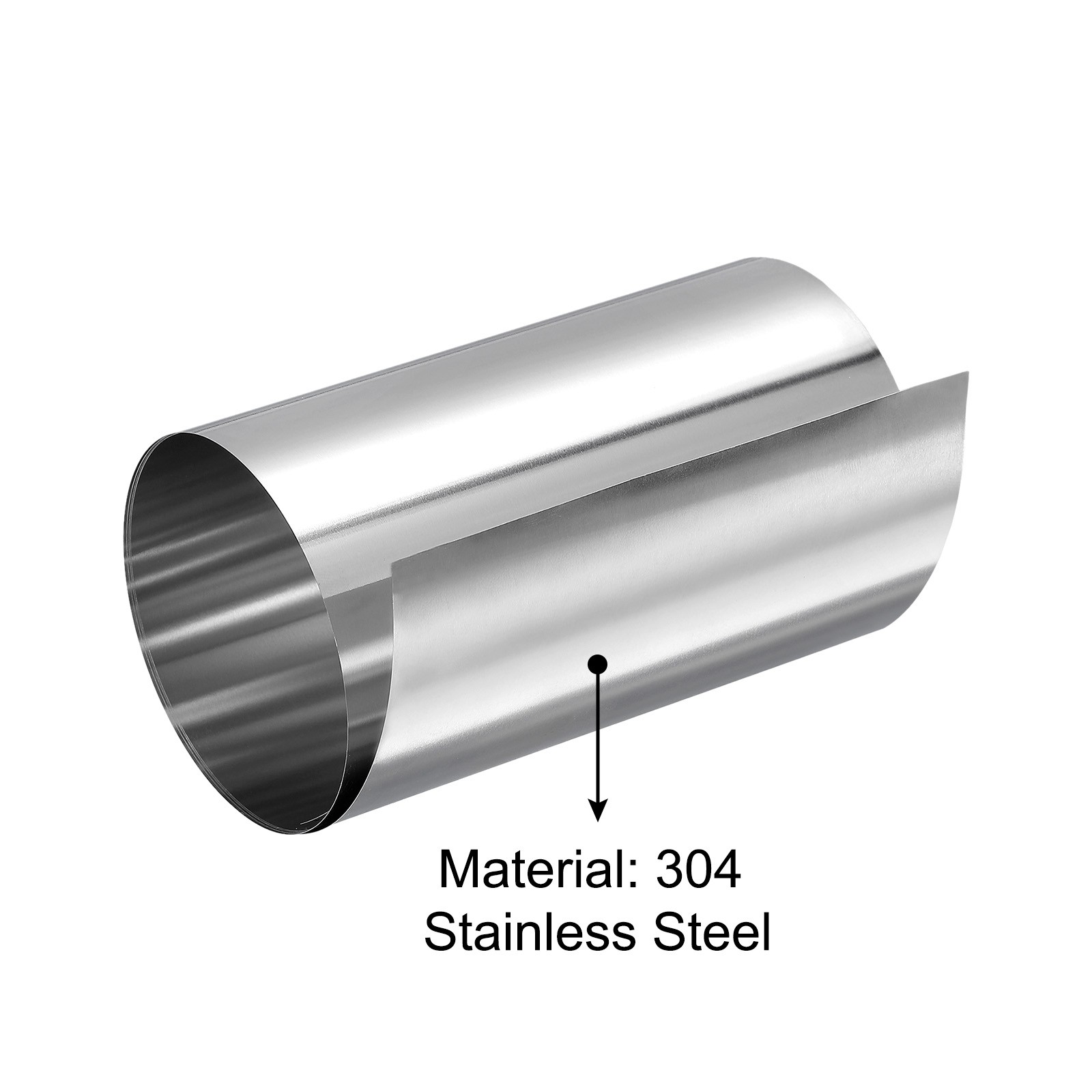0.07x100x1000mm 304 Stainless Steel Roll Sheet Fine Plate Sheet Foil