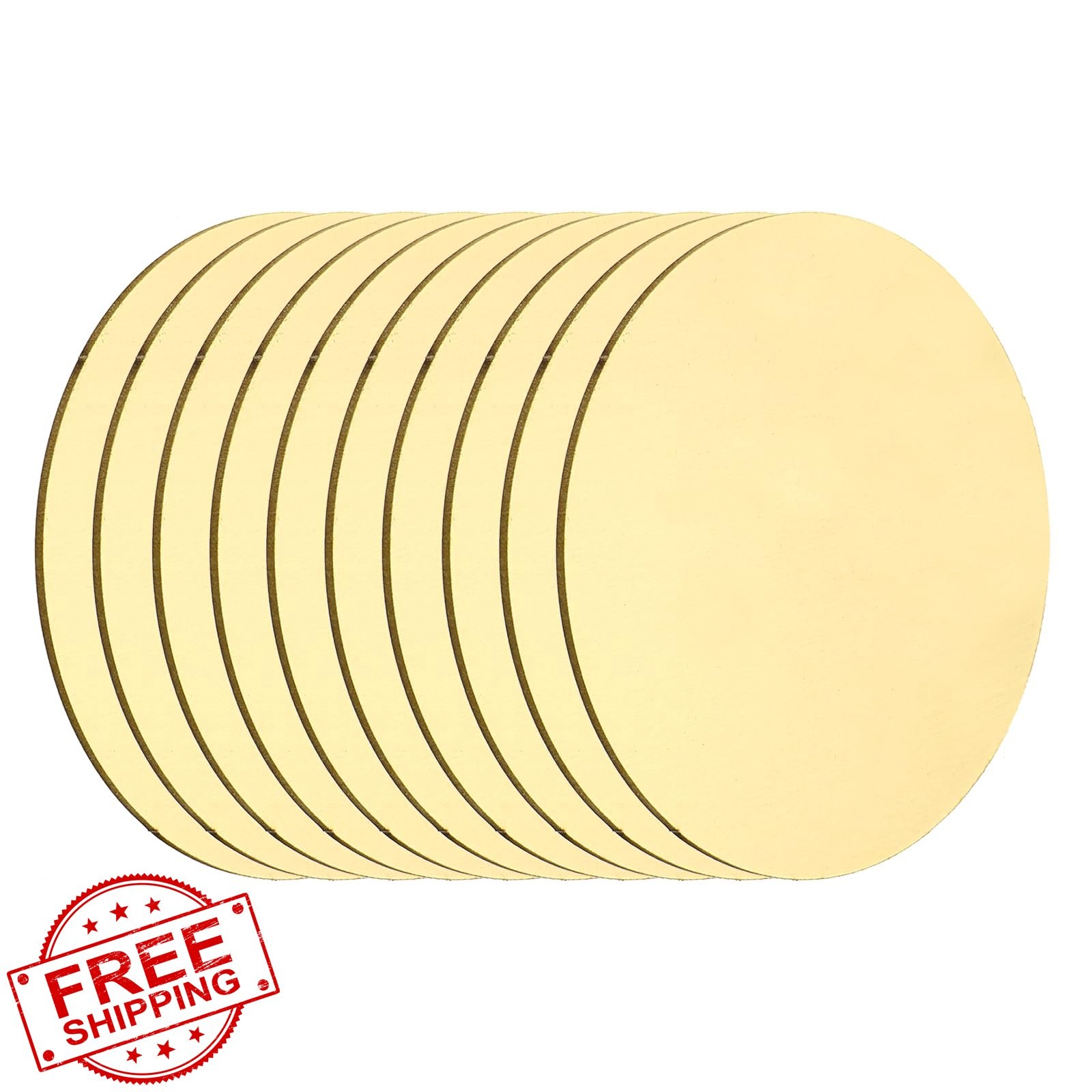 MECCANIXITY 50mm Brass Plate Copper Sheet 10 Pcs