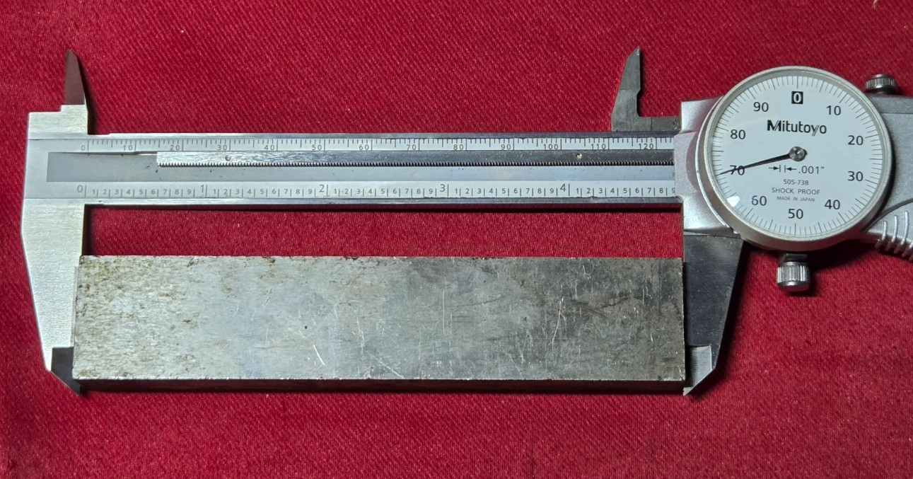 Cold Rolled Carbon Steel Billet 4.870″ L, 1.10″ W, 1/2″ Thick – 11 Oz.