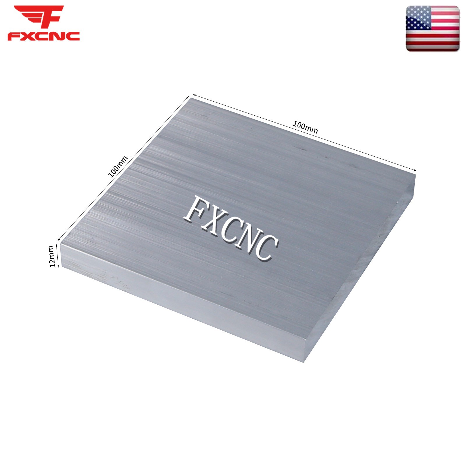 6061 Aluminum Flat Plate Sheet Metal DIY Long 100mm Wide 100mm Thick 12mm