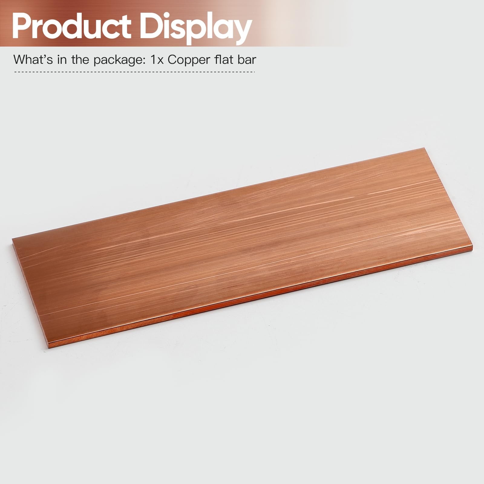 1/8 x 2 x 6 Inch C11 Solid Copper Flat Bar Stock 99.9% Copper Mill 1 PCS