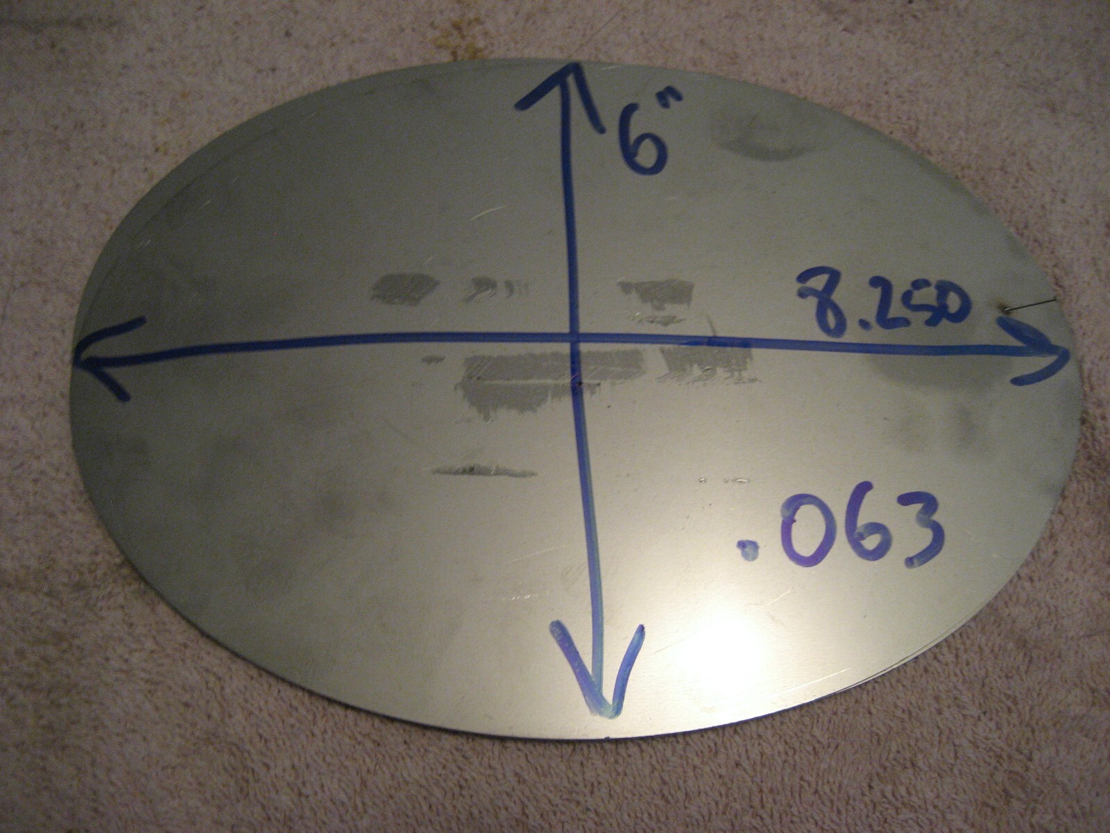 8.25x 6 x .063 inch ” Stainless Steel Sheet Plate. Flat stock. 2 PCs