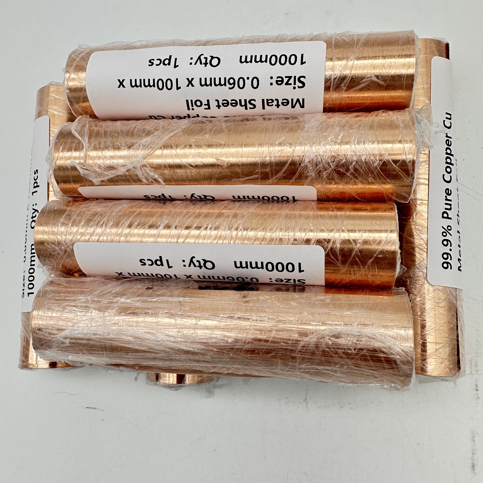 1PC 0.06mm x 100mm x 1000mm 99.9% Pure Copper Cu Metal Sheet Foil