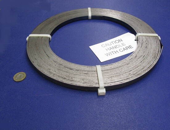 Blue Tempered Spring Steel Shim 0.050″ Thick x 0.375″ Width x 1200″ Length
