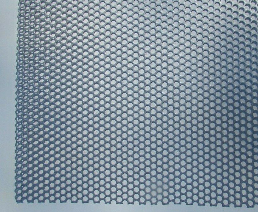 ==1/4″ HOLES 16 GAUGE 304 STAINLESS STEEL PERFORATED SHEET–11″ X 12″==
