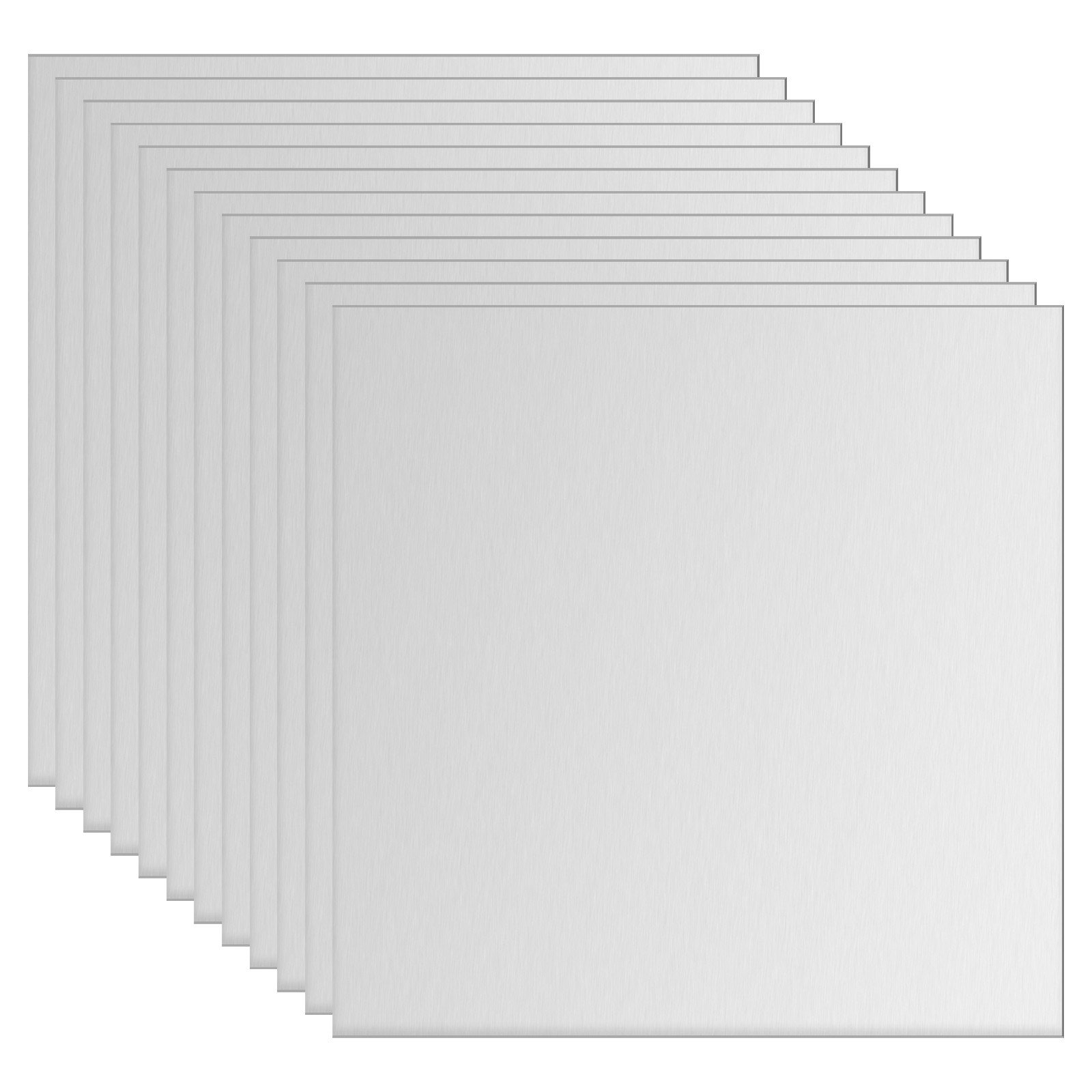 Aluminum Sheet, 12 Pcs 50mm x 50mm x 3mm Thickness 6061 Aluminum Plates