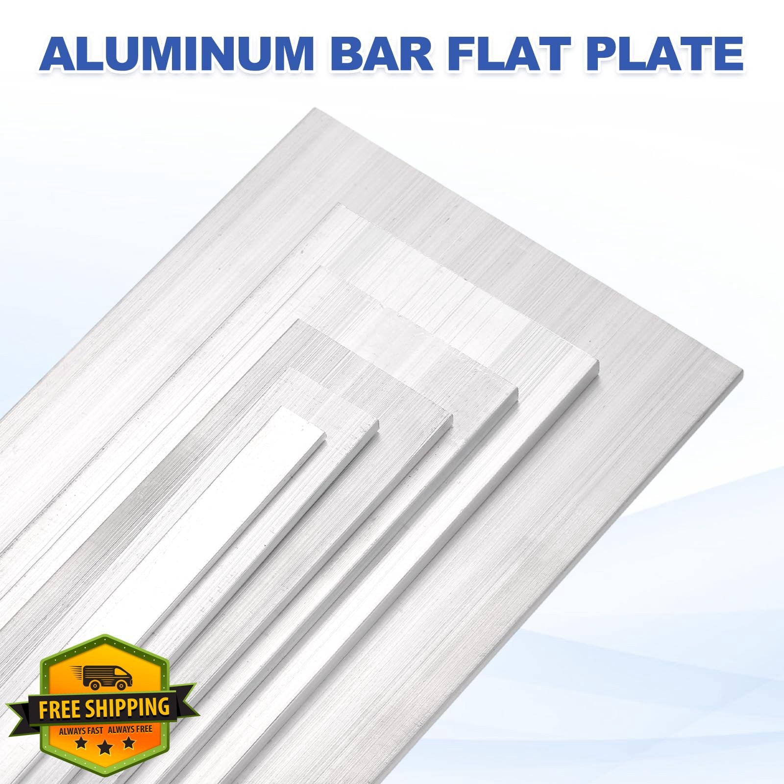 uxcell Aluminum Flat Bar 0.12″x0.4″x16″ 4 Set