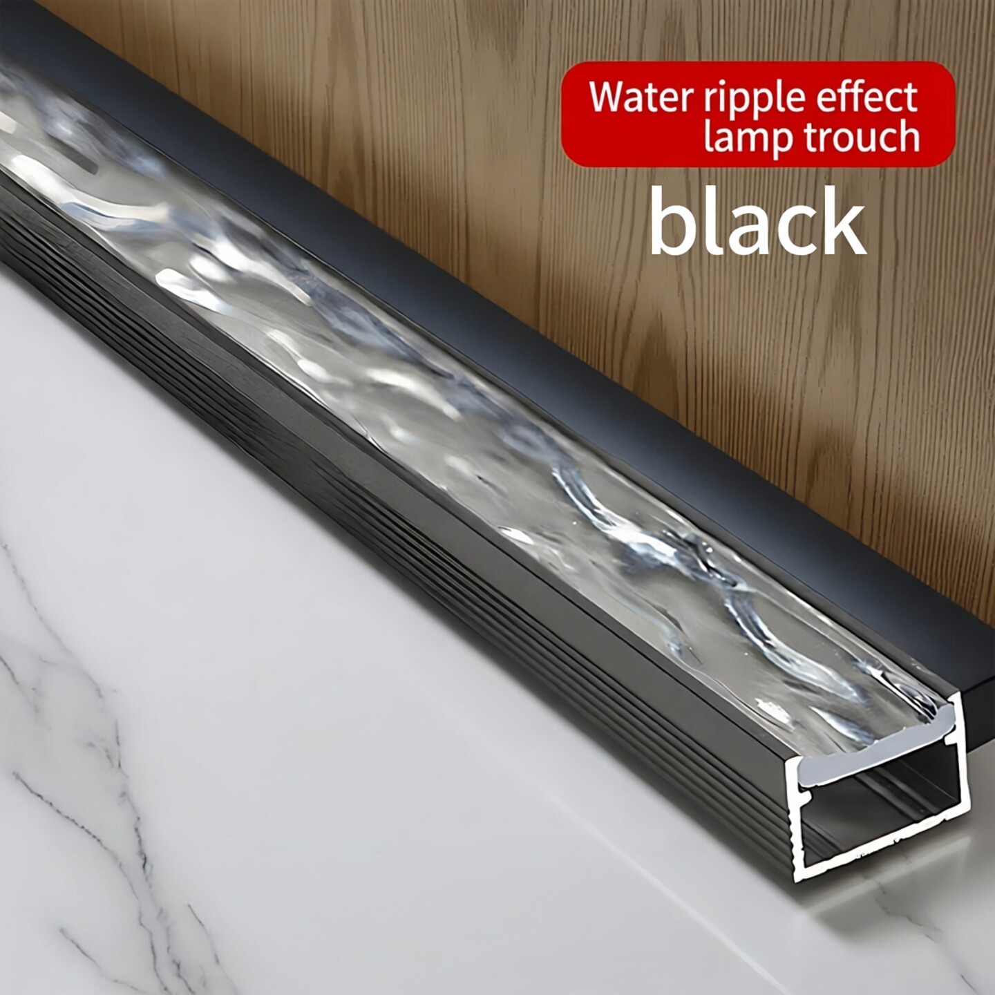 2 Pcs 0.5m Indoor Water Ripple Linear Light Channel Lamp Accessories