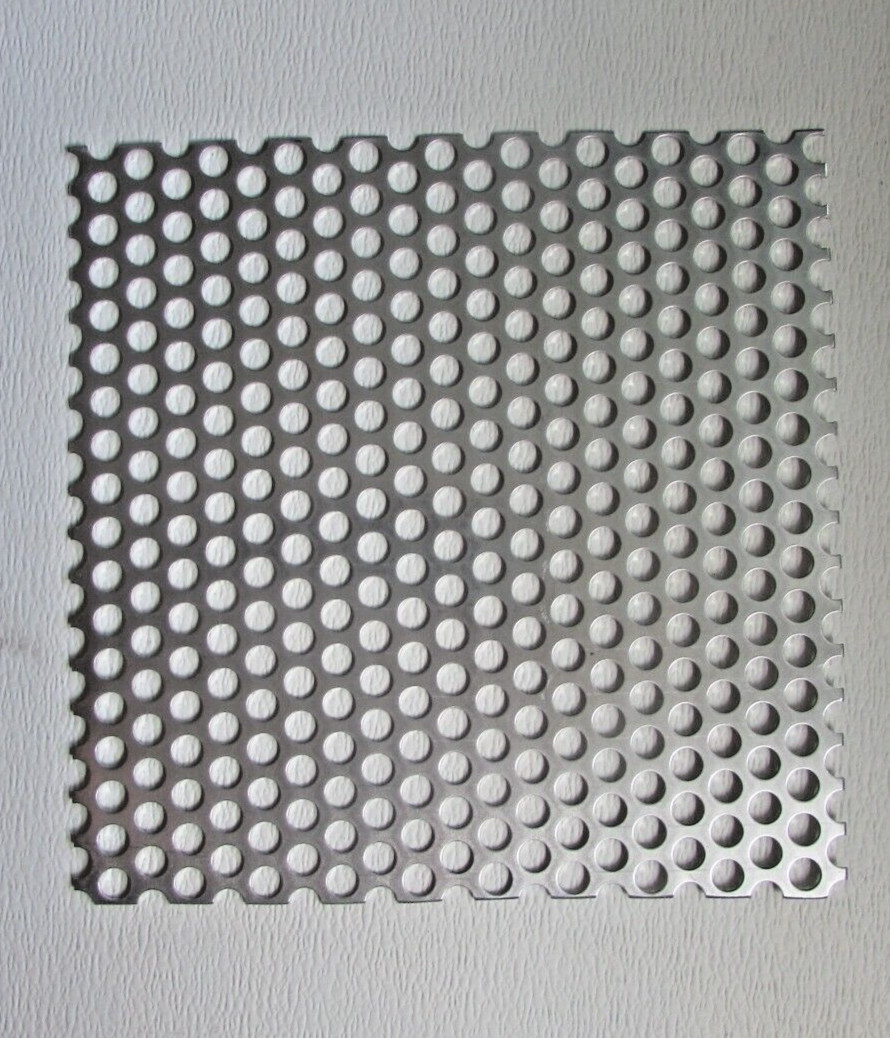 1/2″ HOLE ALUMINUM PERFORATED METAL–11-1/2″ X 11-3/4″