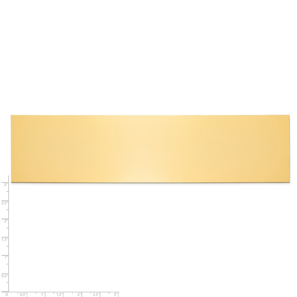 1 7/8 x 7 1/2 Polished Brass Plates-Set of 6