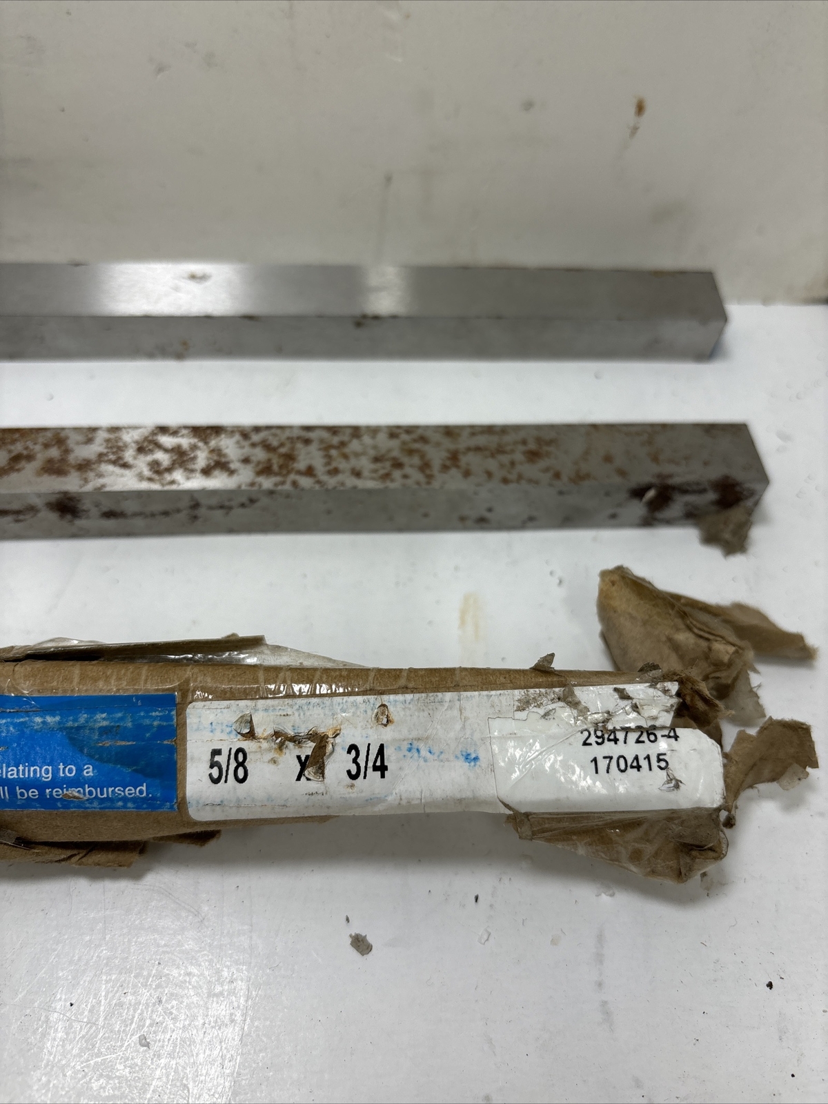 2pack 36″ x 3/4″ x 5/8″ Thick Pre Hardened Steel Flat Stock, as in photo