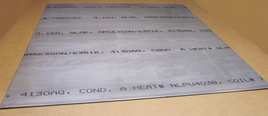 4130 Steel Sheet, .160″ Thick x 24.0″ Wide x 24″ Length, Hot Rolled