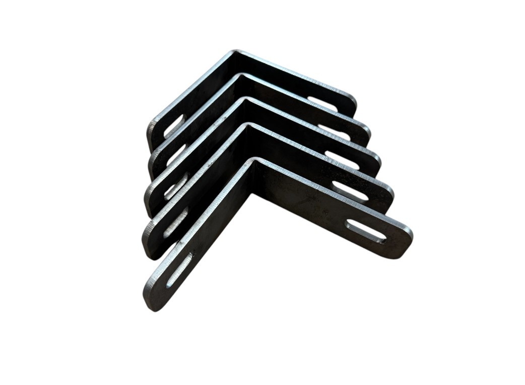 6″ x 6″ x 2″ x 1/4″ STEEL PLATE 90° ANGLE BRACKET with slots (5 pack)