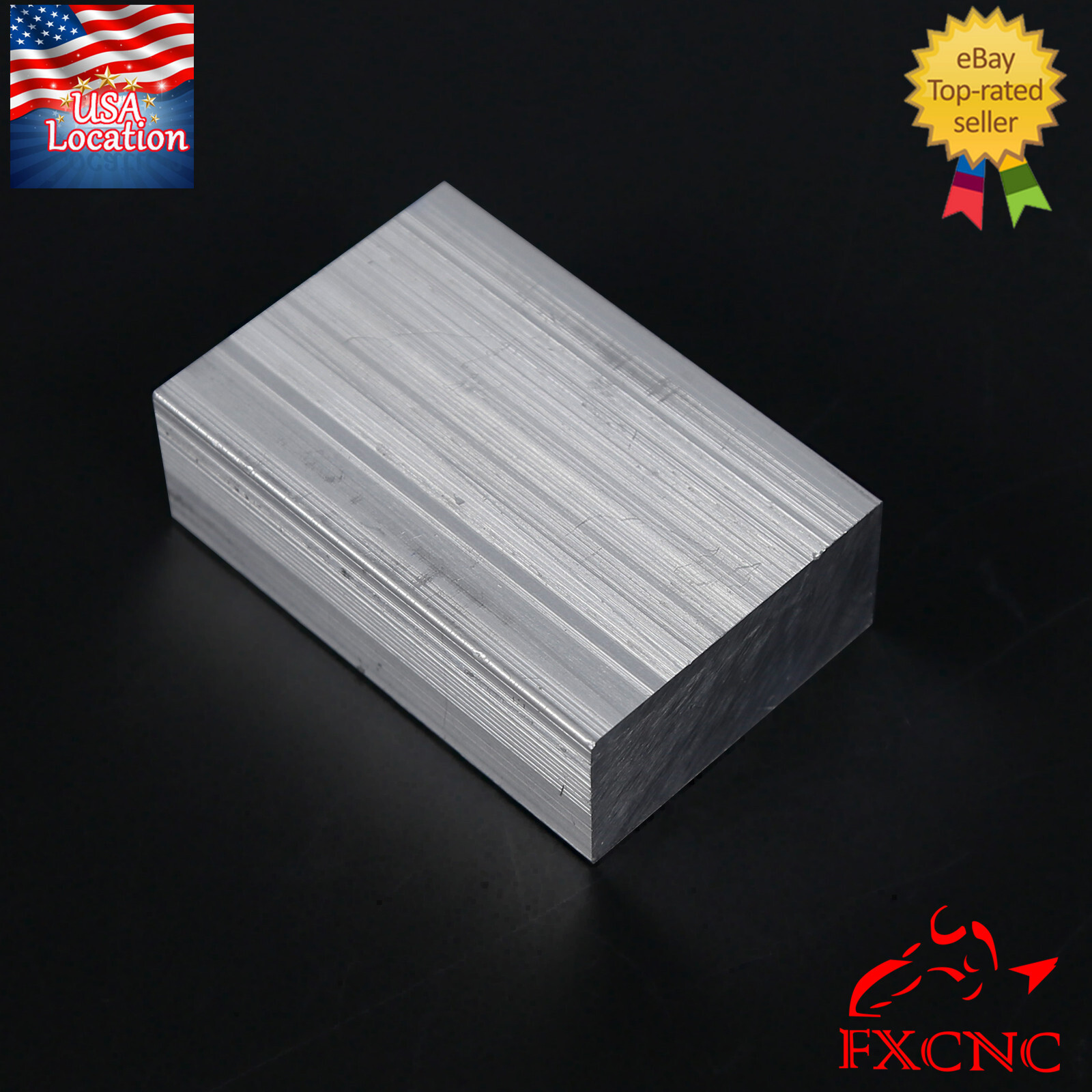 T6061 Aluminum Plate Flat Bar Strip Length 75mm Width 50mm Thickness 25mm