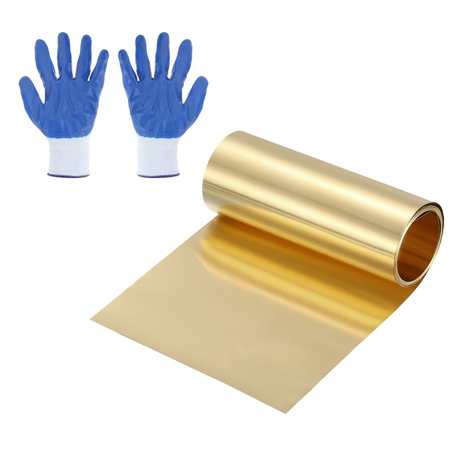 Brass Sheet Roll, 0.0008 x 3.94 x 39.4 Inch H62 Thin Brass Foil Strip Plate Shim