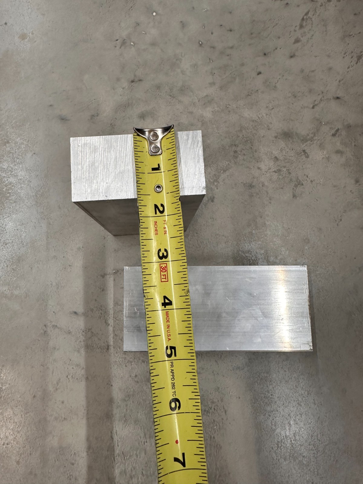 Aluminum 6061 T6 Drop Block Plate Remnant 1 1/2 X 3 X 6 1/2