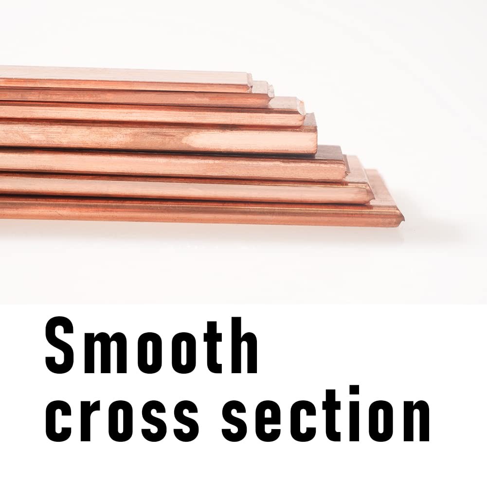 1/8″ × 0.4″ × 8″ Copper Flat Bar, 99.9% Copper Bar Stock, 9Ga Pure Copper Str…