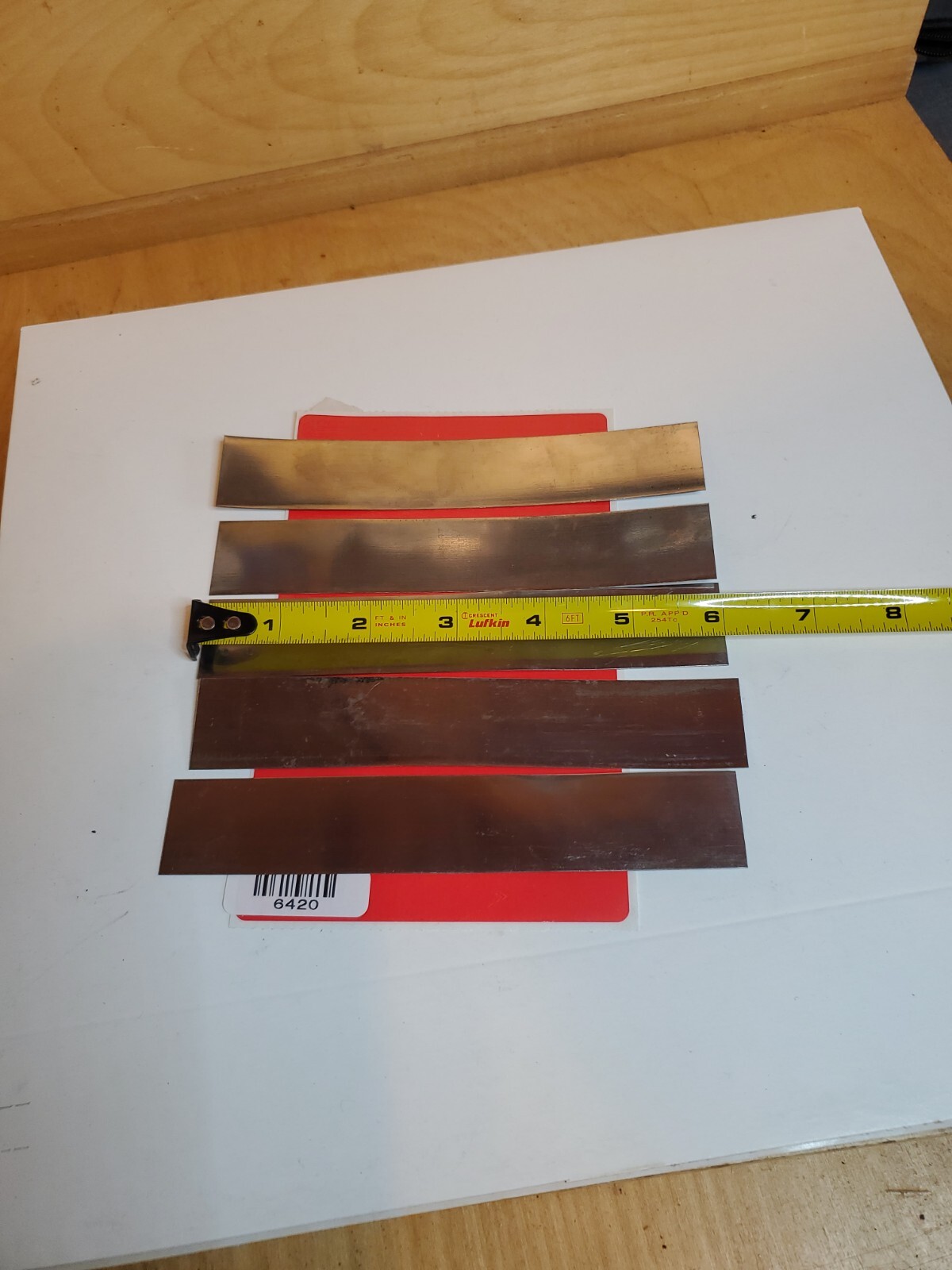 .015 shim stainless steel strip 5 PIECE LOT 1″ x 6+” long 0.015 015 430 Alloy