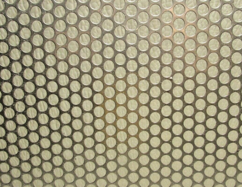 1/4″ HOLES–20 GA.-(035)-304 STAINLESS STEEL PERFORATED SHEET- 12″ X 23=3/8″