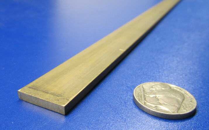 385 Brass Flat Bar 1/8″ Thick x 3/4″ Wide x 4 Foot Length