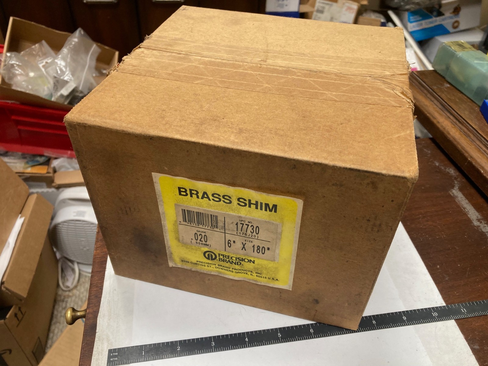 PRECISION BRAND 17730, Brass Shim Stock, 0.20″ x 6″ x 180″, Made-In-The-USA