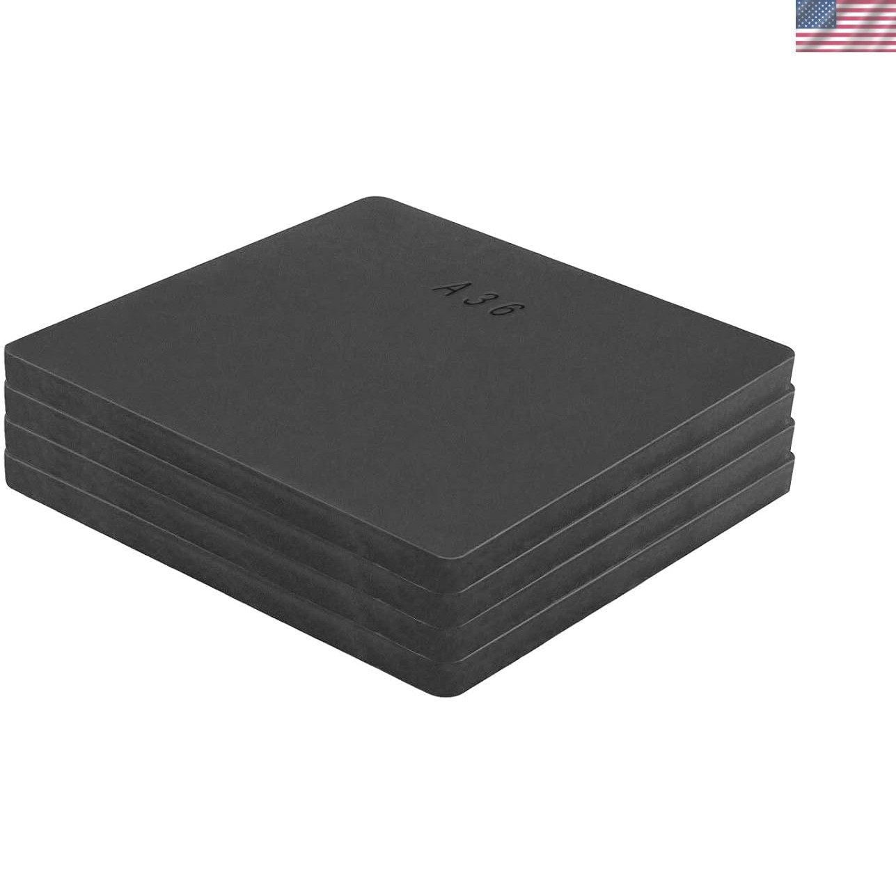 4-Pack A36 Hot Rolled Steel Plates, 3×3 inches, Perfect for Welding Projects