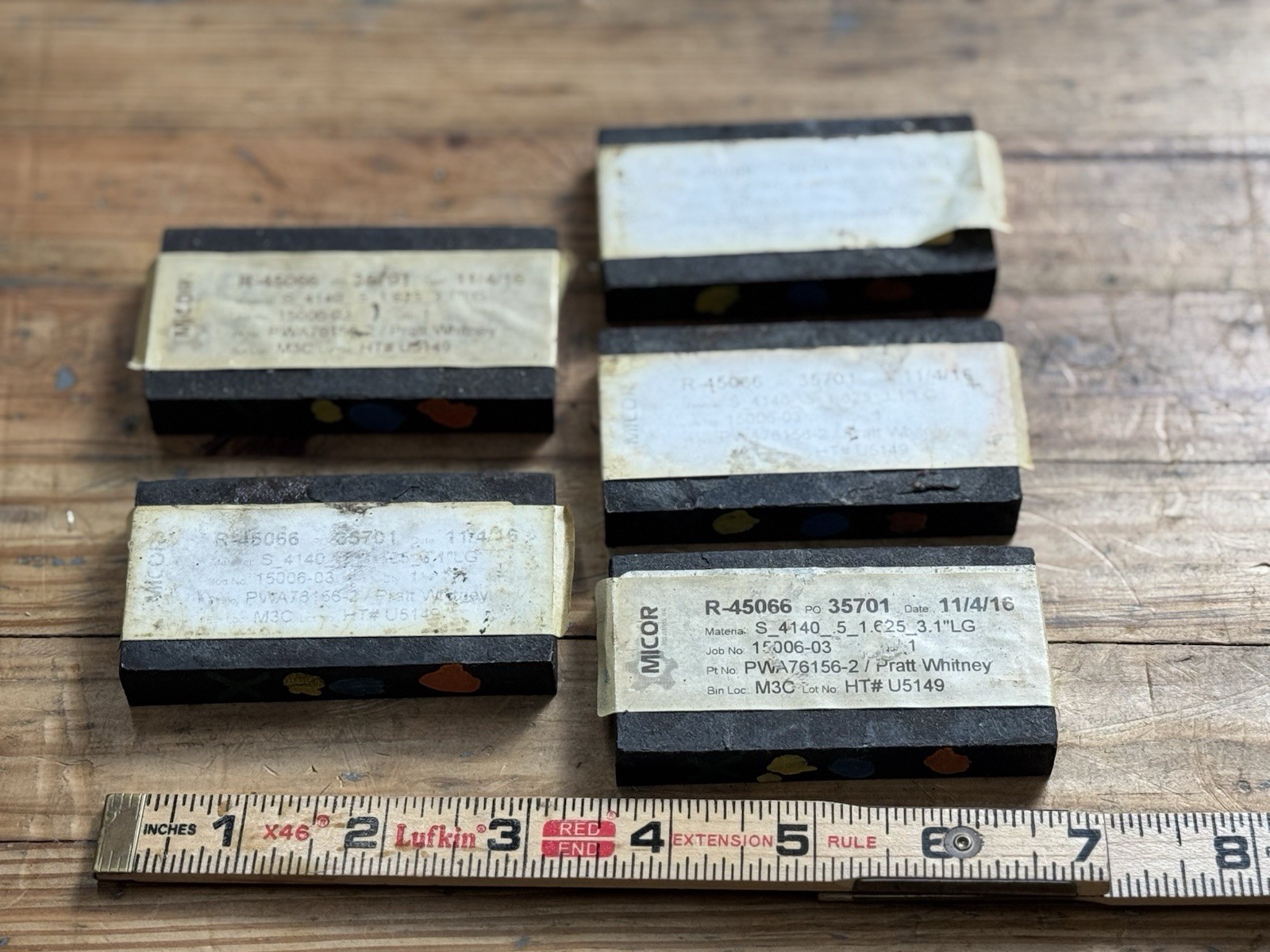 (5 Pieces) 4140 Steel 1/2″ x 1-5/8″, 3″ Long Bar Blacksmith Forging