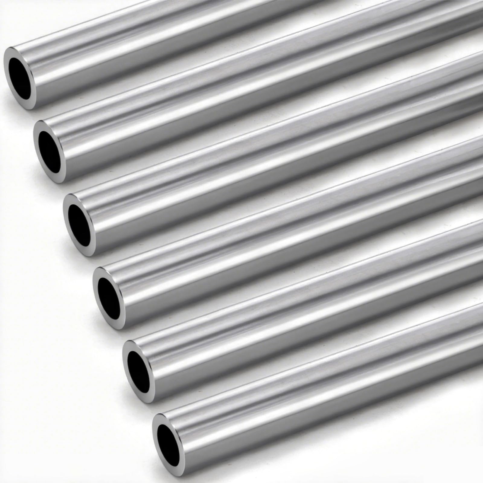 6 Pack 3/4″ OD Steel Tubing, Seamless Round Pipe, Weldable Metal Tube, 12″ Lengt
