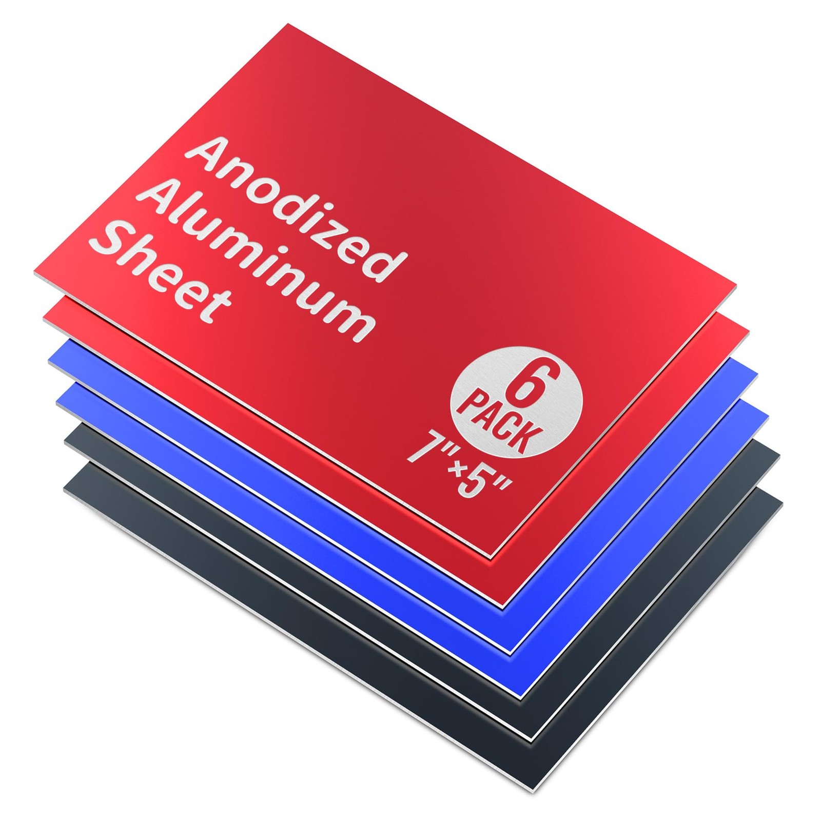 Anodized Aluminum Sheet, 6 Pcs 7″ x 5″ x 1/32″ Metal Plates for Laser Engravi…