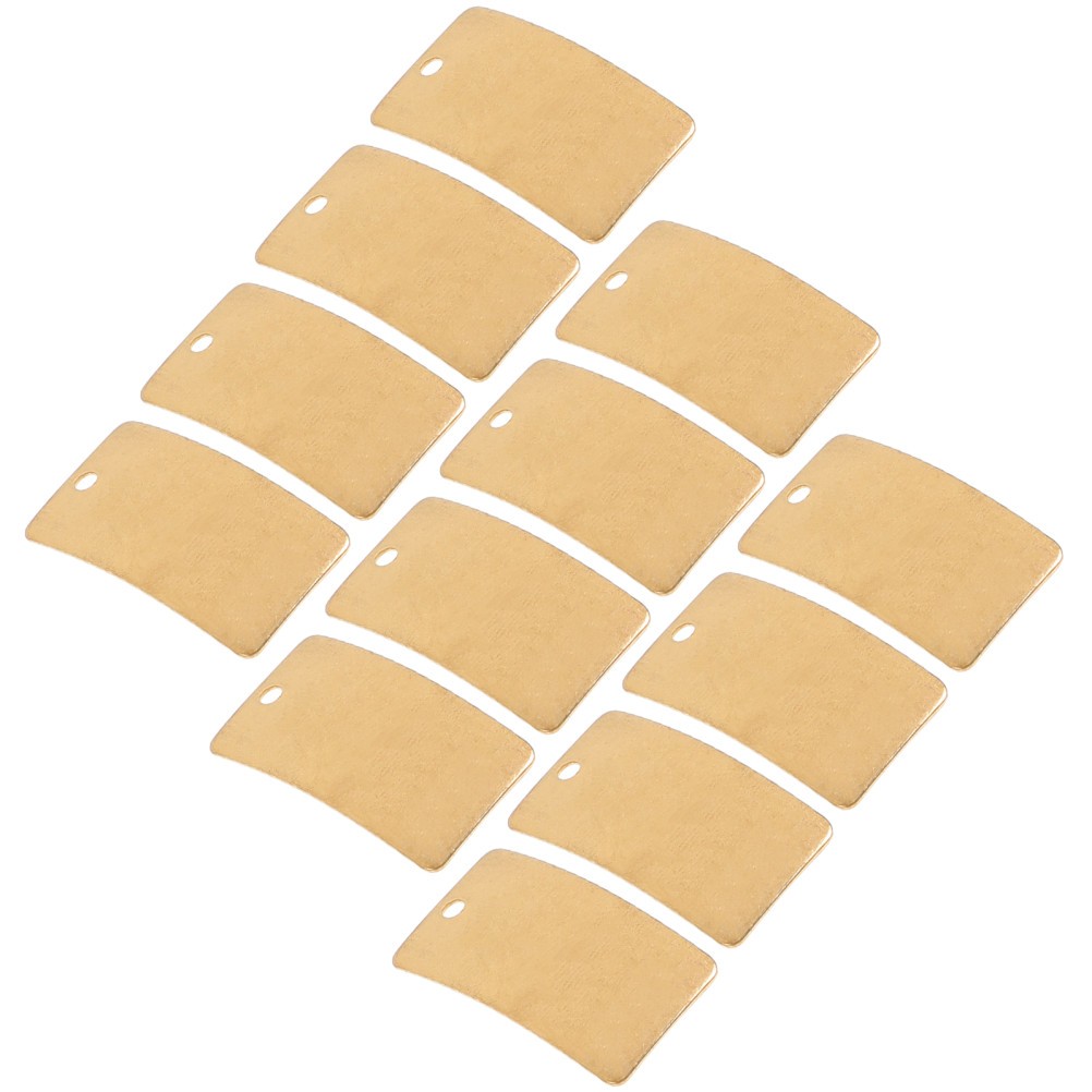 25Pcs Brass Plates for DIY Jewelry Reusable Metal Sheets Golden
