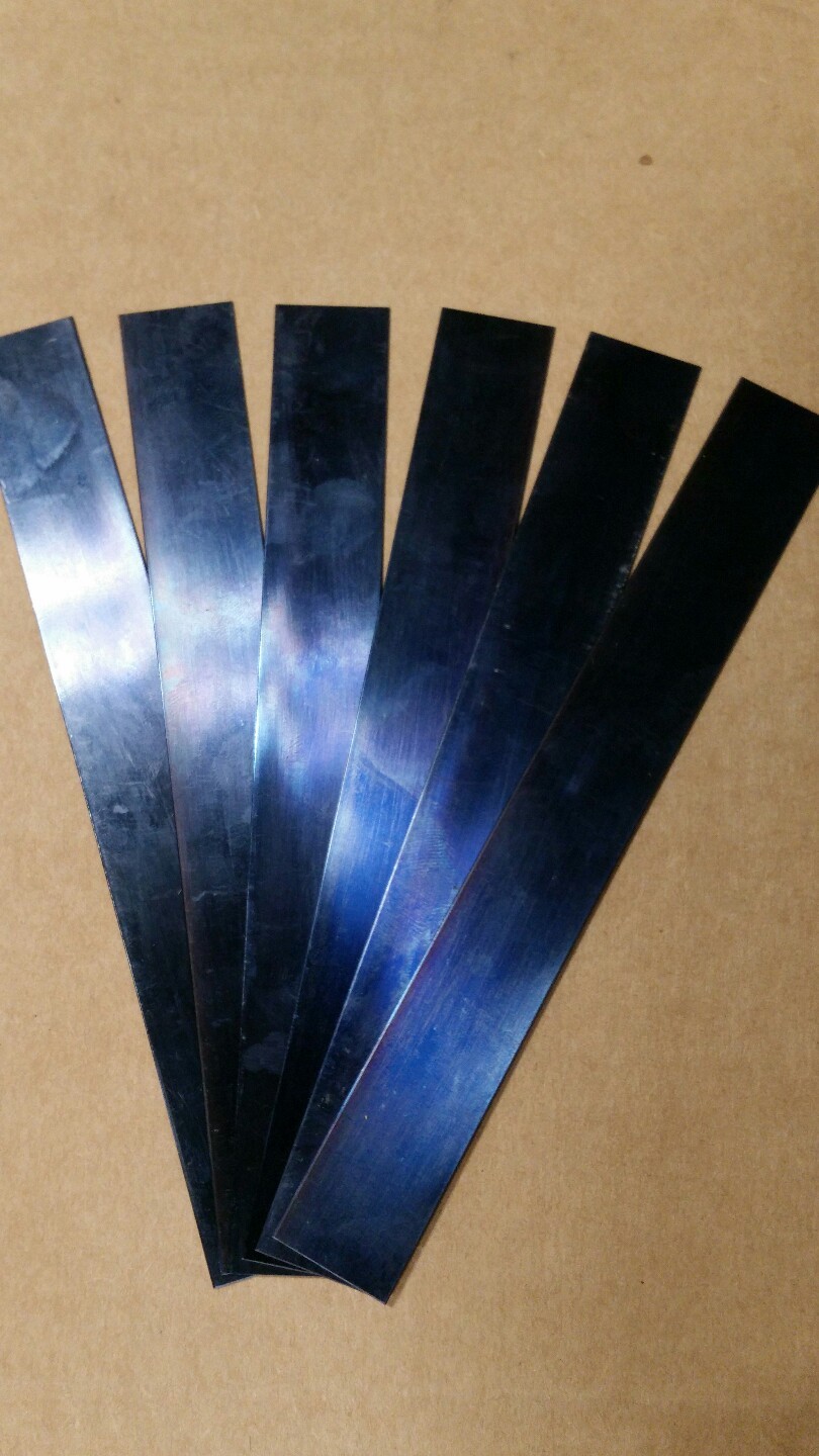 Blue Tempered Spring Steel Shim .020″ x 0.750″ w x 6″ ONE PIECE 020 0.020