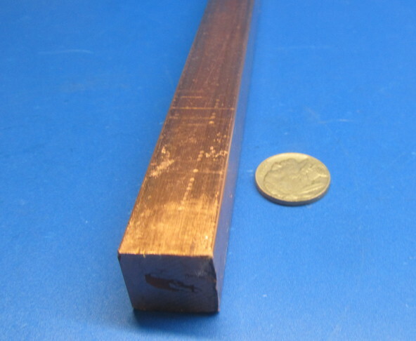 182 Copper Square Bar 3/4″ Thick x 3/4″ Wide x 3 Foot Length