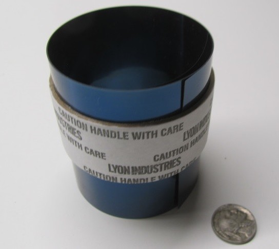 Blue Tempered Spring Steel Shim 0.003″ Thick x 3.0″ Width x 50″ Length