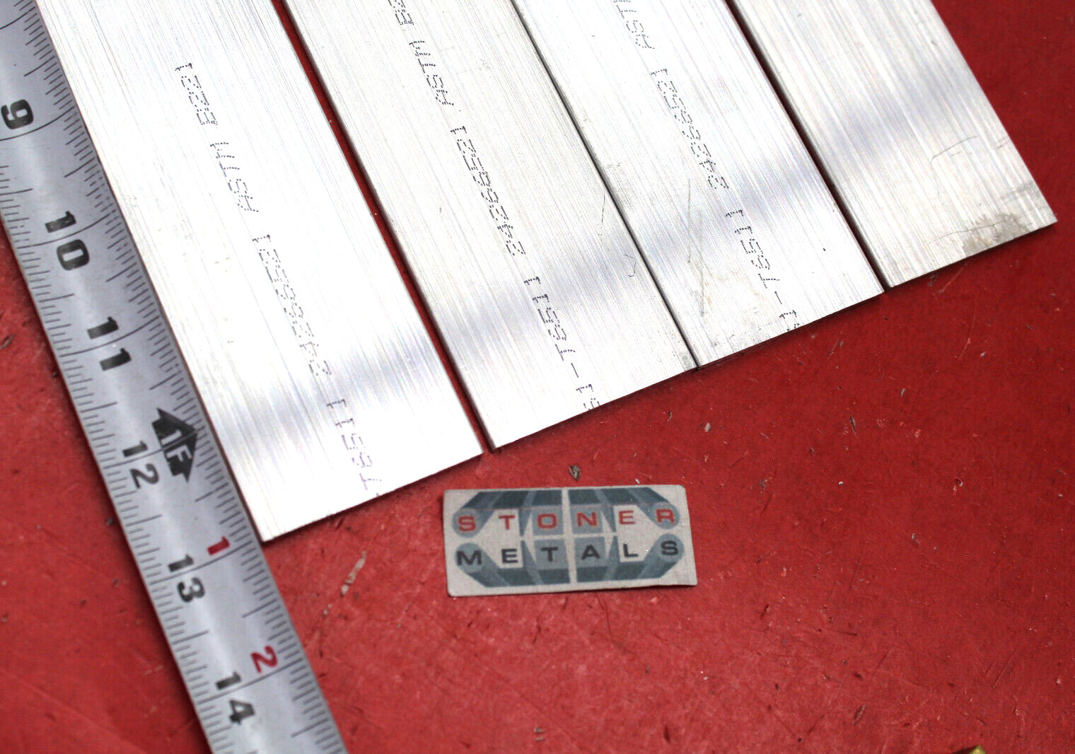4 Pieces 1/8″ X 2″ ALUMINUM 6061 FLAT BAR 13″ long T6511 Extruded Mill Bar Stock