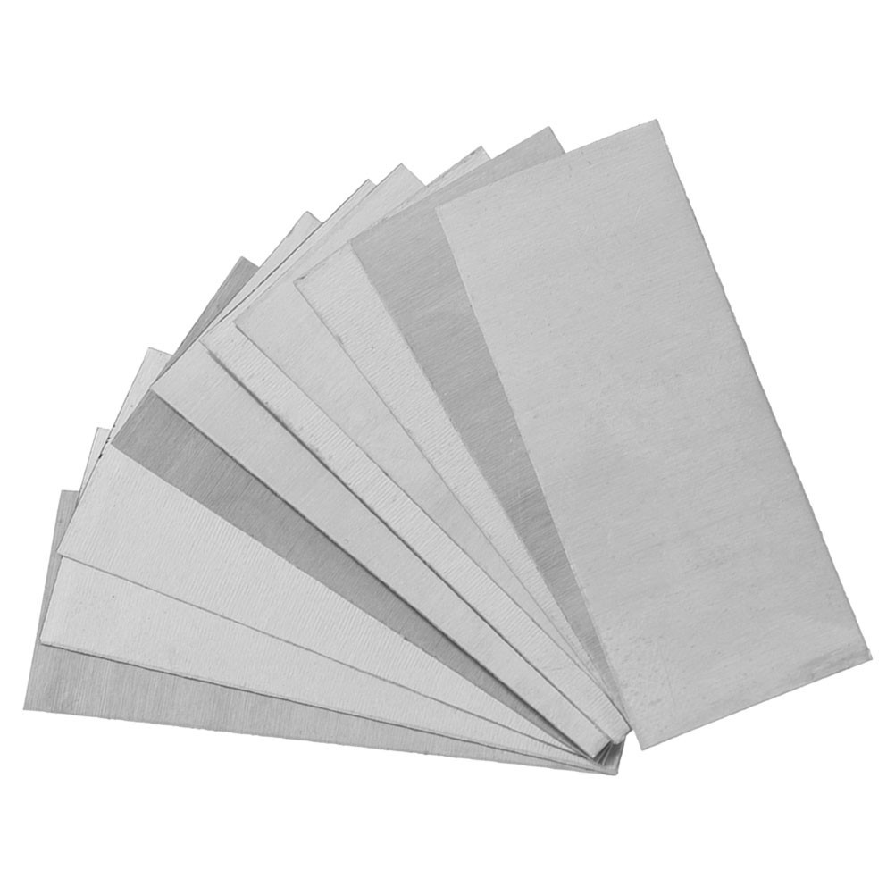 12Pcs Pure Zinc Metal Sheets Silver Anode Strips for Galvanizing and Crafting