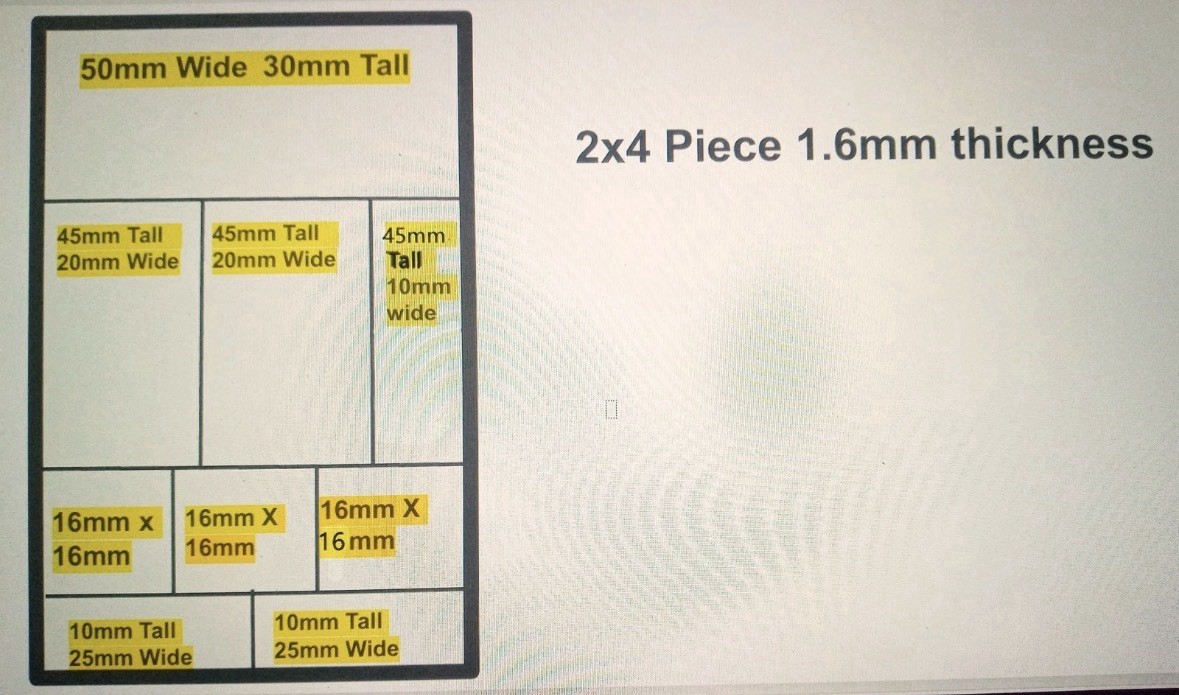 Ericele-0: 9pcs 1/16” Brass Cut To Drawing. See Picture