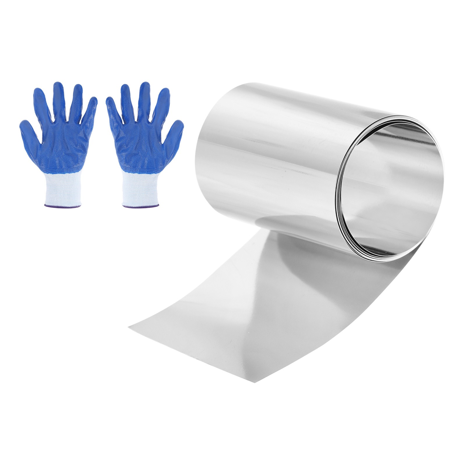 304 Stainless Steel Foil Roll 0.04mm x 50mm x 1m Metal Strip Sheet Silver Tone