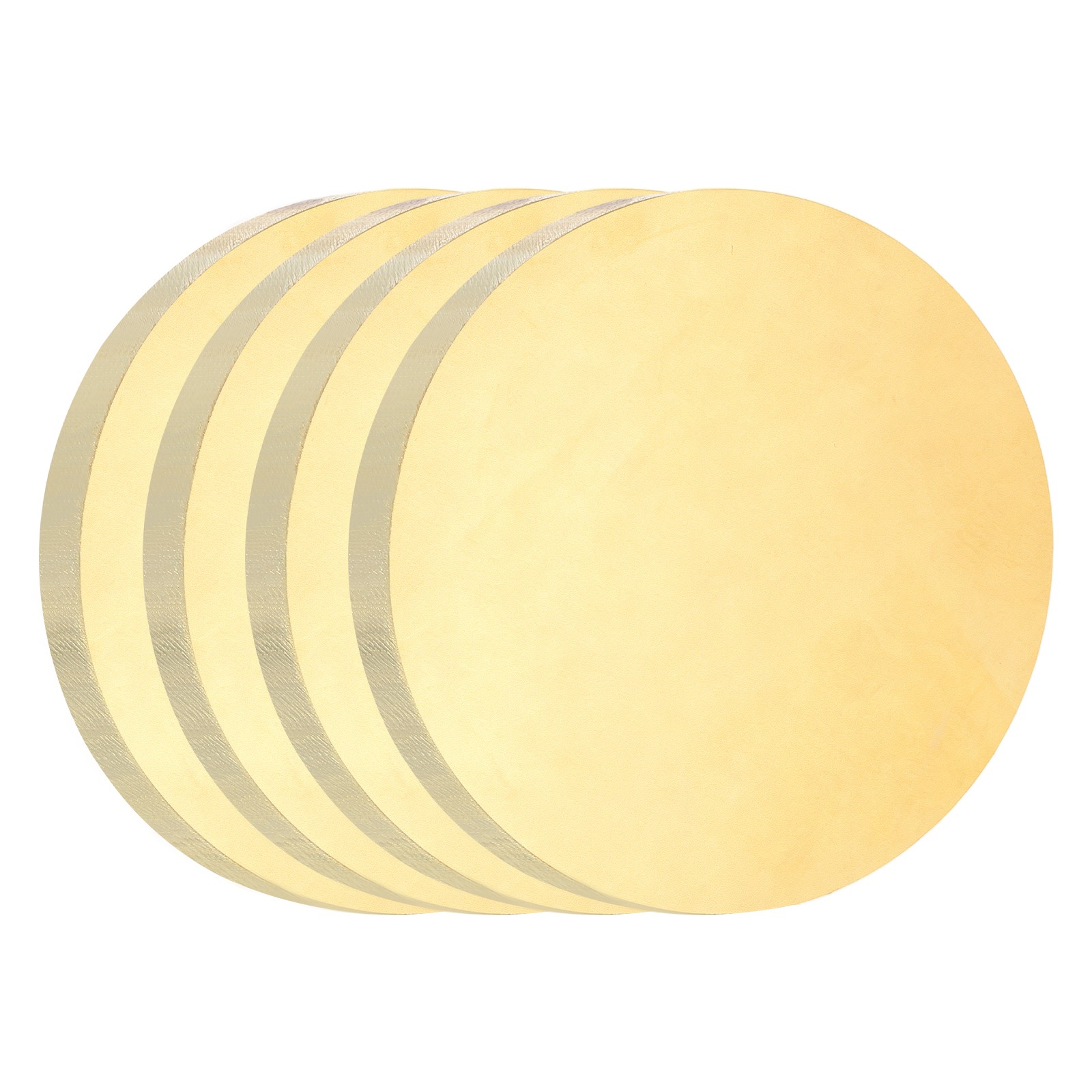 4Pcs Brass Round Plate, 0.16″(4mm) Thick 1″(25mm) Dia H65 Brass Round Sheet