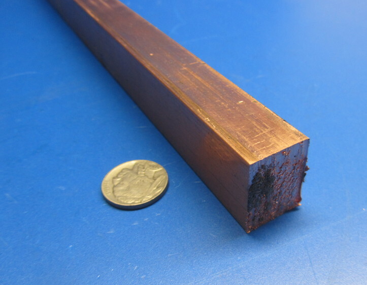 182 Copper Bar 3/4″ Thick x 1.0″ Wide x 6 Foot Length