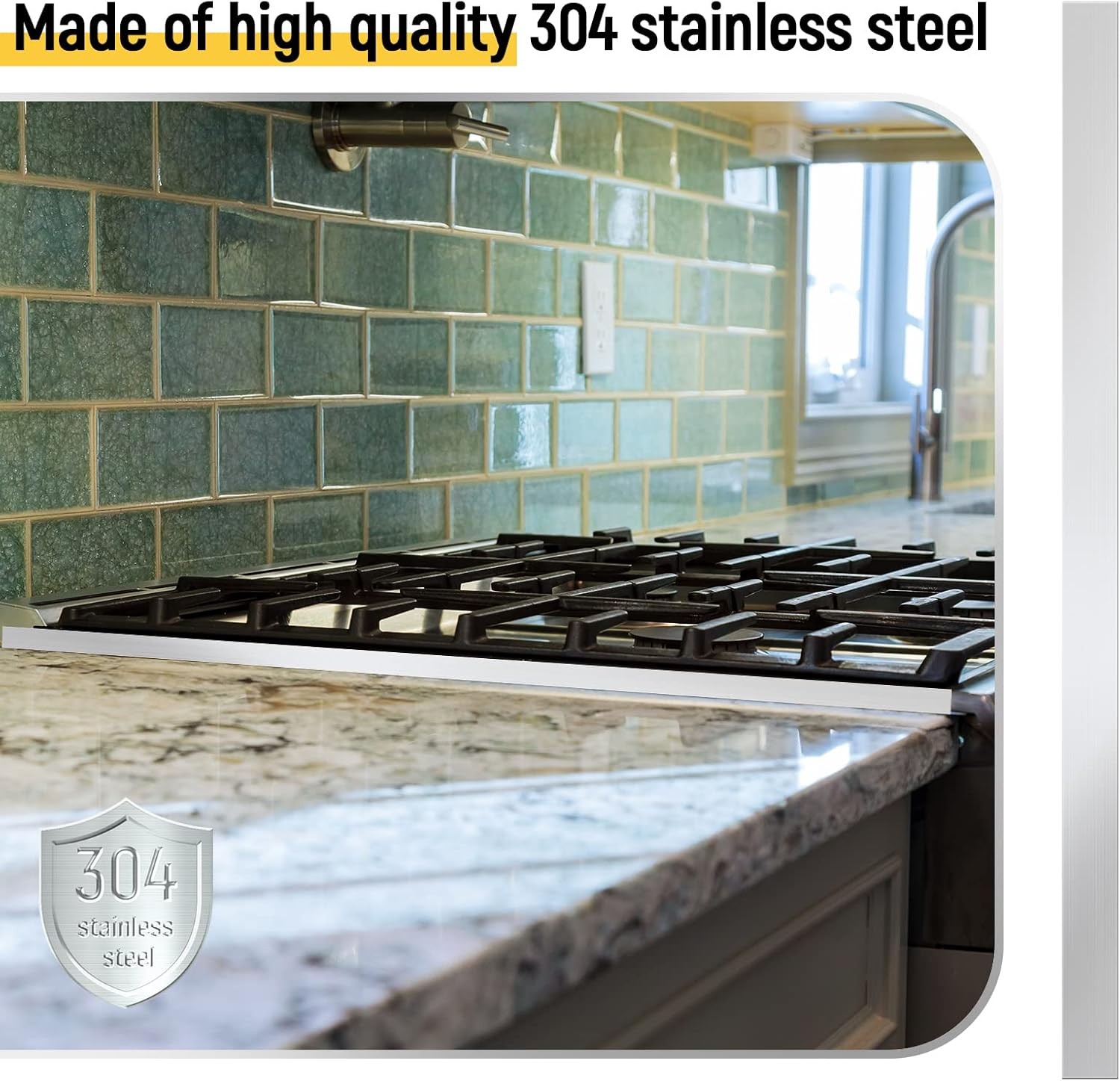 2 Pcs Stainless Steel Trim Strips 304 Brushed 1 x 30 Inch, Silver