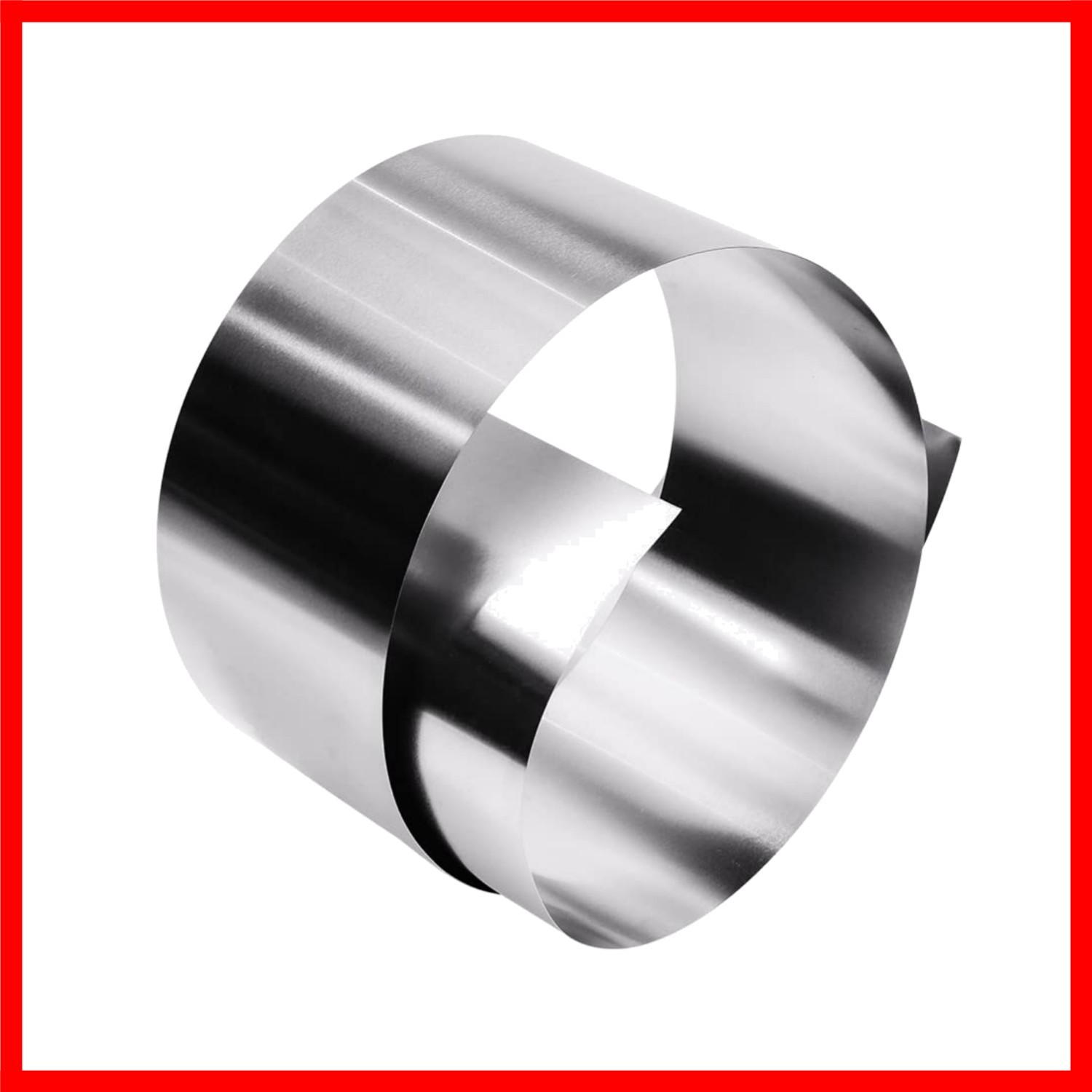 304 Stainless Steel Foil Roll, 0.1mm x 50mm x 1M, Metal Strip Sheet for Indus…