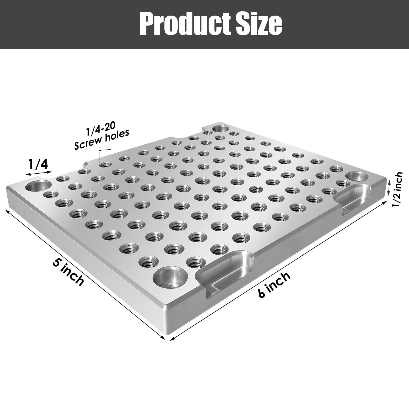 5″ x 6″ x 1/2″ MIC 6 Aluminum Fixture / Sacrificial Plate, Mini Pallet