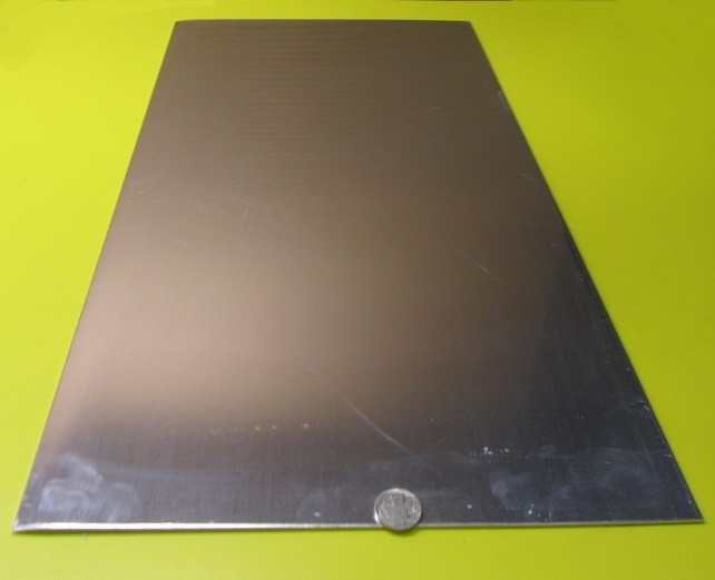 1100 Aluminum Sheet Softened (O) .125″ (1/8″) Thick x 12″ Wide x 24″ Long