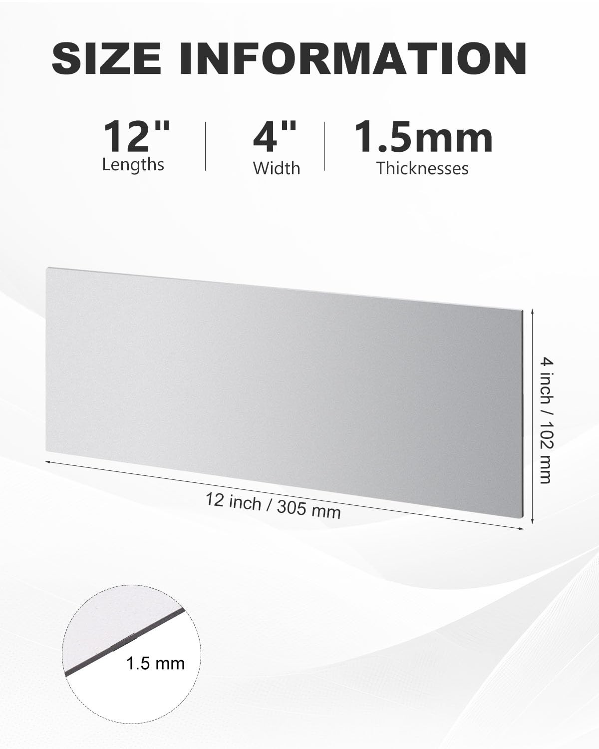 4 Pcs 16 Gauge Steel Sheets Metal Cold Rolled Steel Plate, 12″ X 4″ Weldable Met