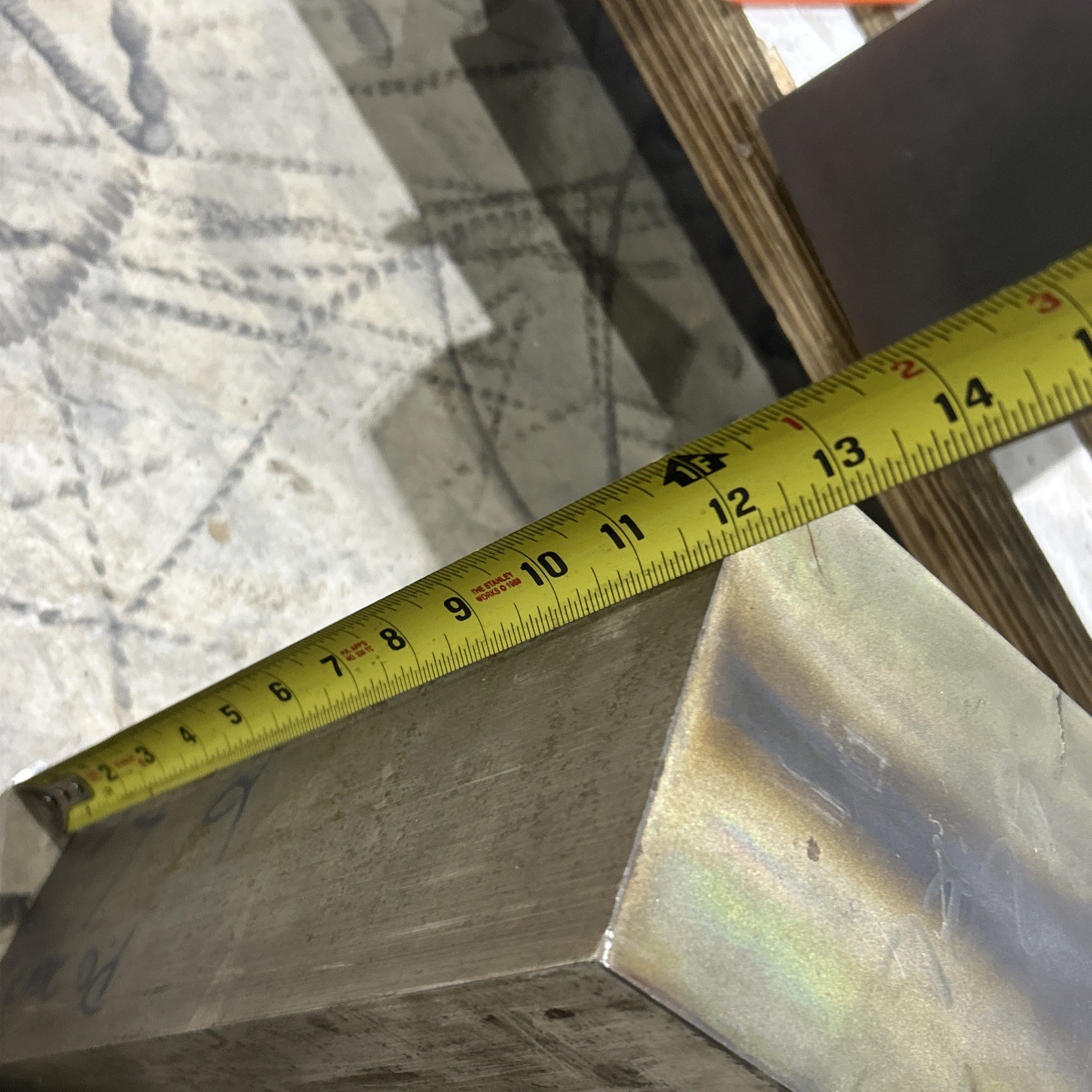 Block Of A2 Tool Steel Air Hardened Machine Tool Steel 11.75×4.875×4.625” 76#