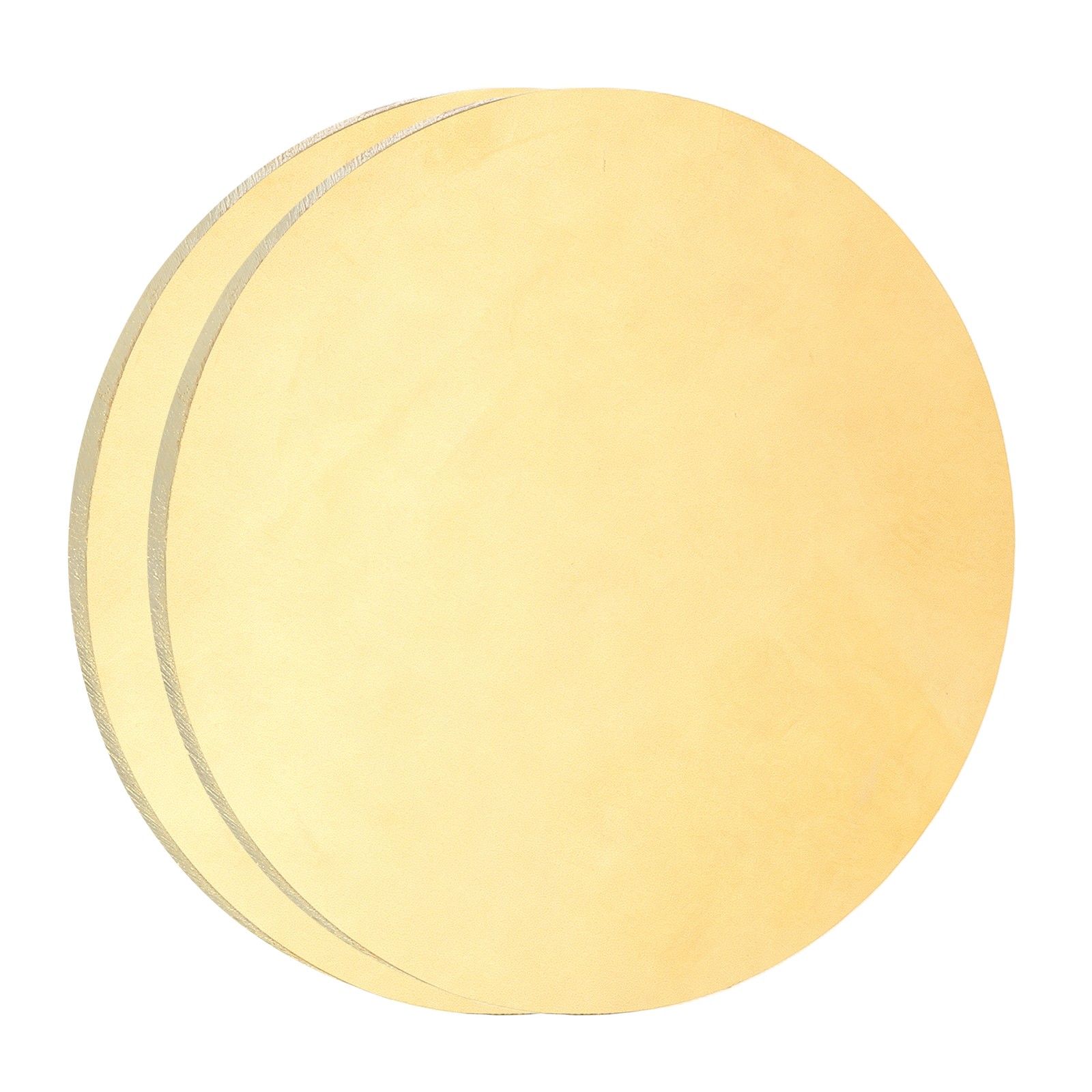 2Pcs Brass Round Plate, 0.12″(3mm) Thick 2.4″(60mm) Dia H65 Brass Round Sheet
